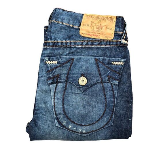 True Religion Jeans Size 33 BILLY SUPER T Blue - Picture 7 of 9
